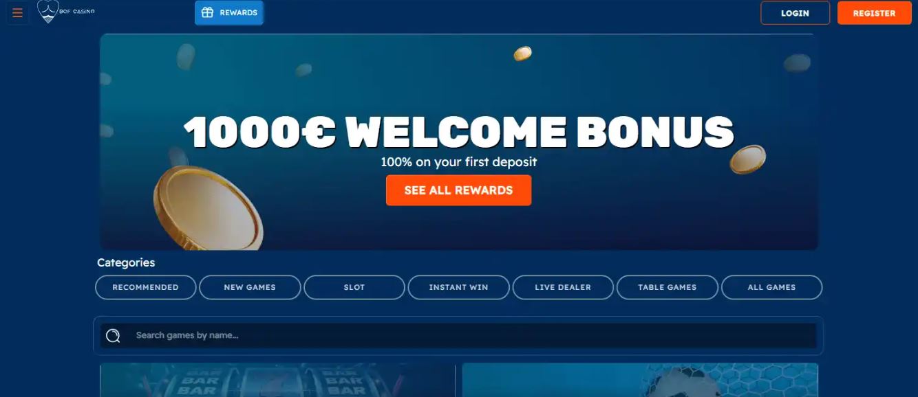 Register new account and claim welcome bonus today